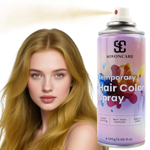 Sovoncare Emerald Green Temporary Hair Color Spray Sovoncare Natural Hair Wax Dye Spray For Kids Halloween Christmas Party Cosplay -On 1-Day Washable 120Ml