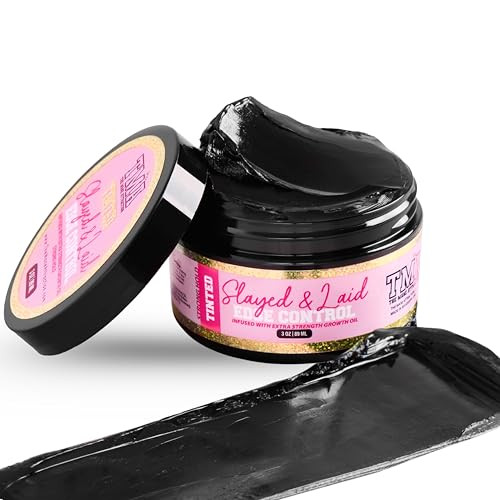 The Mane Attraction Black Edge Control Tintedã¢‚¬Œ 3Oz Edge Gel For Thinning Hairlines Flake- Growth Gel With Strong Hold For Natural Styles