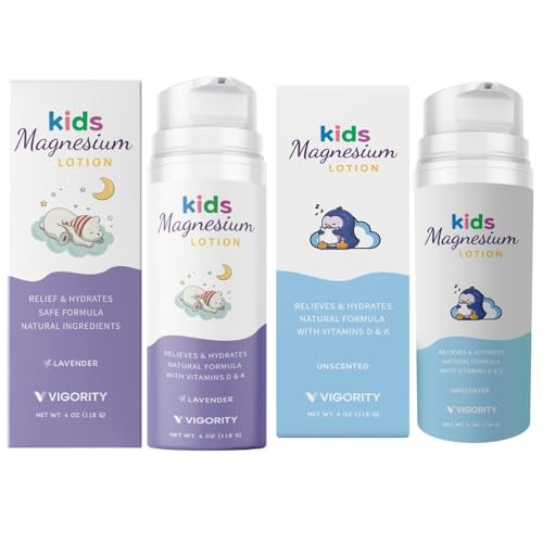 Vigority Magnesium Lotion For Kids Sleep - Bedtime Body Cream With Natural Ingredients For Sensitive Skin Ã¢‚¬Œ Topical Magnesium Multi Vitamins Moisturizer For Relaxation Soothing Relief