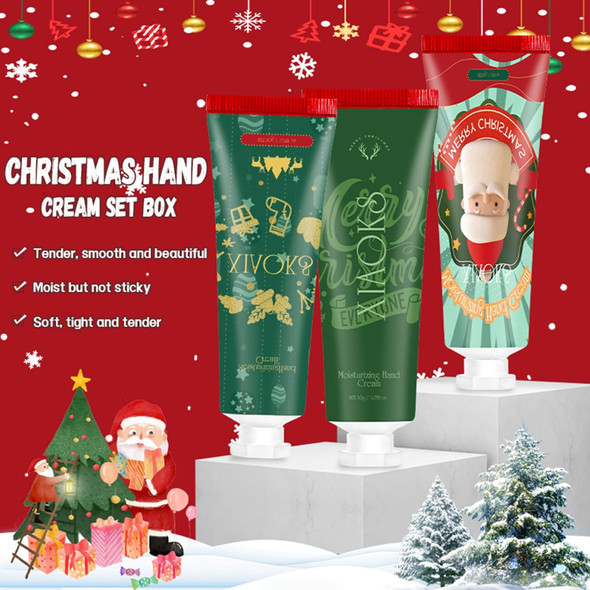 Xiaoks Christmas Themed Hand Cream Set 3 Tubes With Festive Packaging Deeply Moisturizing For Dry Hands Portable & Convenient Total 90G/3.174Oz Ideal For Holiday Ing & Self - Care (3)
