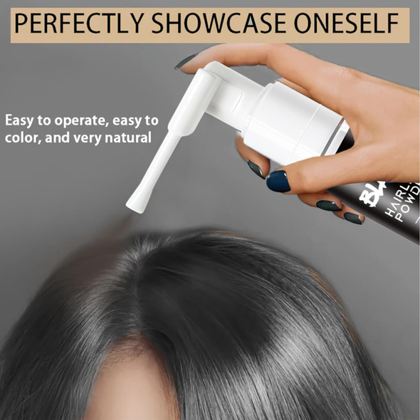 Xiaoks Hairline Powder For Women Men 360Ã‚° Rotating Nozzle Instant Root Cover Up Natural Looking Hair Thickening Fibers Smudge Proof & Water Resistant Easy To Use For Thinning Hair Edges & Crown (Black)