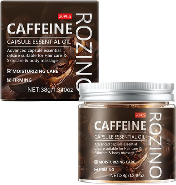 Xiaoks Caffeine Capsule Essential Oil For Skin & Hairbotanical Moisturizing Capsules Lightweight Non-Greasy Dry Skin Hydration20 Capsules (20Pcs)