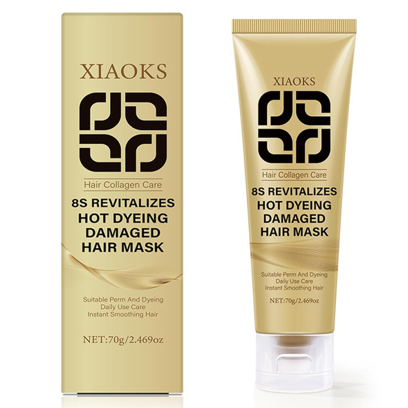 Xiaoks Xioaks Collagen Hair Mask & Keratin Hair Mask For Damaged Hairdeep Repair Conditionerhydrating And Moisturizessmoot And Soft Hair For All Hair Typell (Gold)