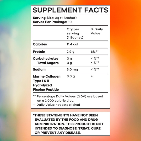 Vida Glow Marine Collagen Powder - Anti Aging Supplement with Collagen Peptides Promotes Glowing Skin Strong Nails Healthy Hair | 30 Servings Original Flavor