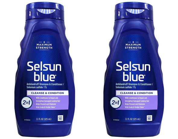 Selsun Blue 2-in-1 Treatment Dandruff Shampoo, 11 oz, 2 pk