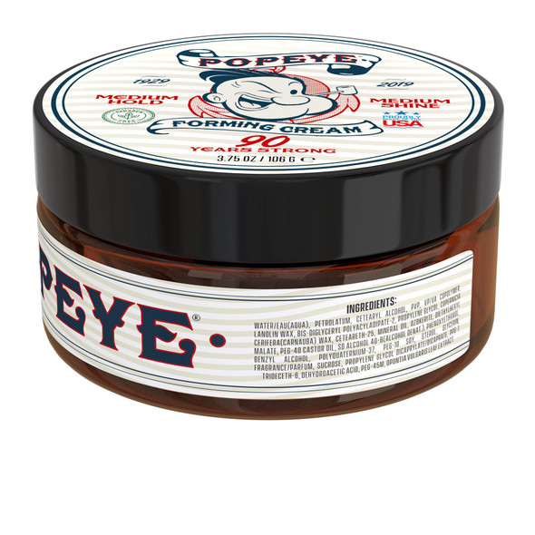 Razor MD Popeye Shaving Co Hair Styling Forming Cream for Men Medium Hold and Medium Shine Styling Cream Men's Hair Grooming Products for Short and Long Hair Types 3.75 oz