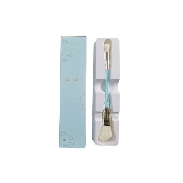 TIMAGE Double Head Makeup Brush 1 Pack High Gloss Brush Soft Hair