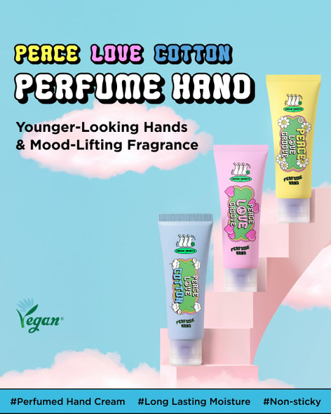 CHASIN' RABBITS Perfume Hand Cream Cotton Floral Scent 1.69 Fl Oz Moisturizing Hand Lotion & Dry Hand Cream Multi-Functional & Vegan Hand Moisturizer with Shea Butter