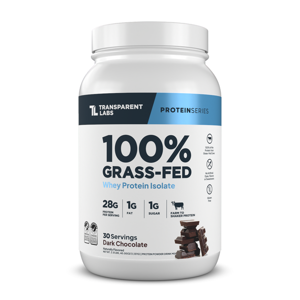 Transparent labs Grass-Fed Whey Protein Isolate- Dark chocolate - 30 servings