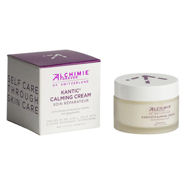Alchimie Forever Kantic Calming Cream | Midweight Facial Moisturizer Calms Redness & Irritation with Rich Antioxidants Blueberries & Grape Seeds | Revives Dull Skin Hydrates Anti-Aging I 1.7 oz