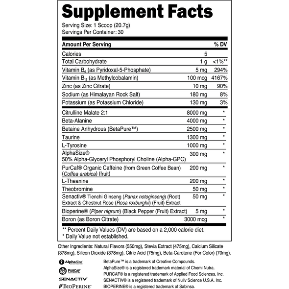 Transparent labs  Bulk Pre-Workout - Peach Mango - 30 Servings