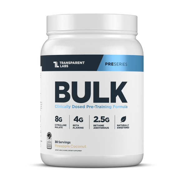 Transparent labs  Bulk Pre-Workout - Pineapple Coconut - 30 Servings