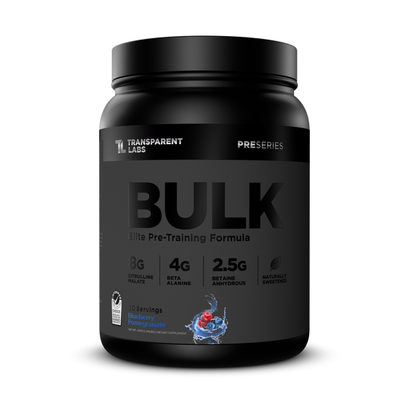 Transparent labs Bulk Black Pre-Workout - Blueberry Pomegranate - 30 Servings