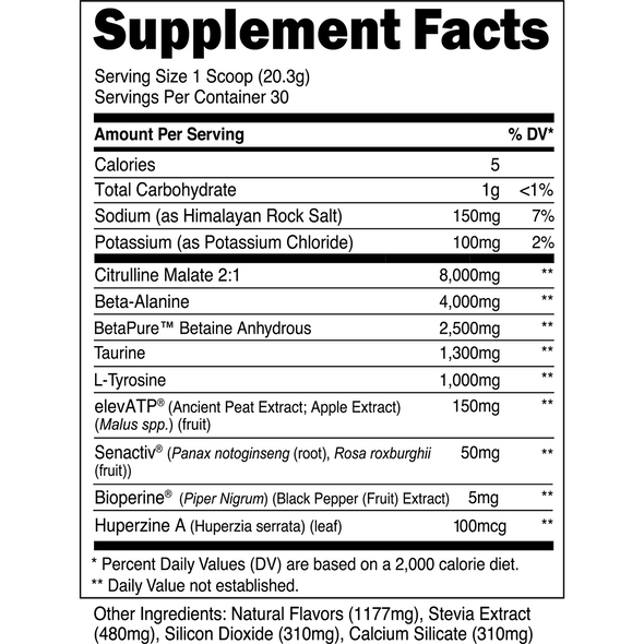 Transparent labs Stim-Free Pre-Workout - Blue Raspberry - 30 Servings