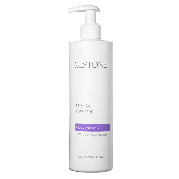 Glytone Mild Gel Exfoliating Cleanser Pure Glycolic Acid Face Wash for Moisturizing & Rejuvenating Skin Vegan & Fragrance-Free Face Exfoliator Scrub for All Skin Types 13.5 fl. Oz.