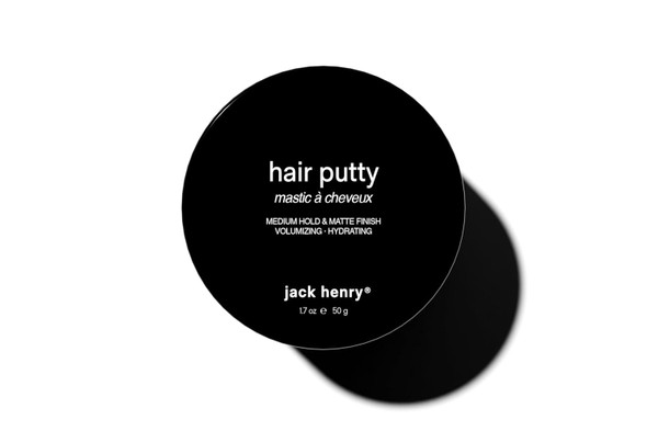 Jack Henry Hair Putty – Natural Matte Finish Styling Paste for Men – Medium Hold Lightweight Non-Greasy – With Mango Butter & Broccoli Seed Oil for Nourishment – 1.7 oz