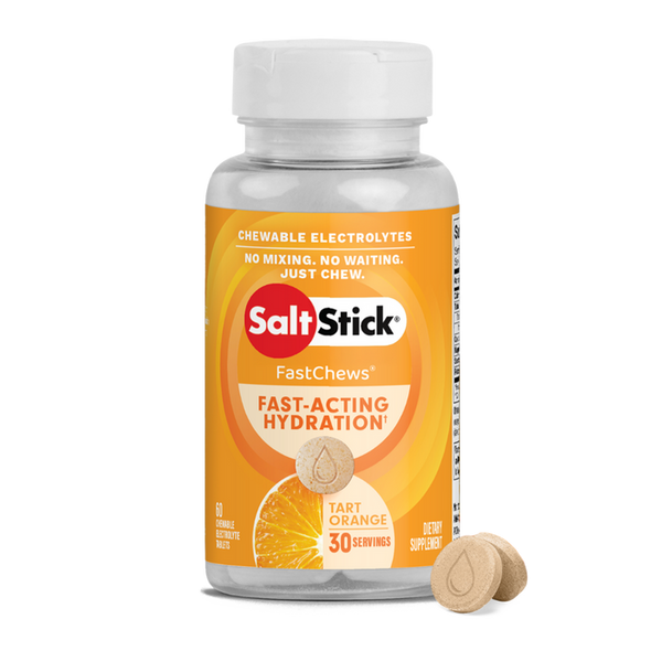SaltStick FastChews Electrolyte Tablets - Tart Orange - 60 Tablets