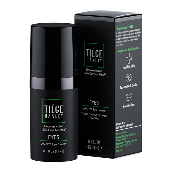Tiege Hanley Eye Cream for Men Morning and Night Under Eye Cream With Hyaluronic Acid and Vitamin B3 Helps Reduce the Look of Dark Circles and Puffiness Anti Aging Men’s Skin Care 0.5 Oz