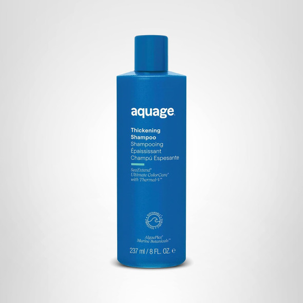 AQUAGE SeaExtend Thickening Shampoo Thermal-V Technology Seals Heat Out Prevents Haircolor Fade and Thermal Styling Damage 8 oz