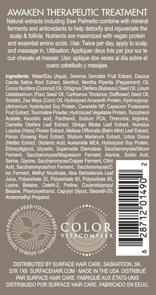 Surface Hair - Awaken Therapeutic Treatment - Natural Ingredients for Thinning Hair and a Healthy Scalp