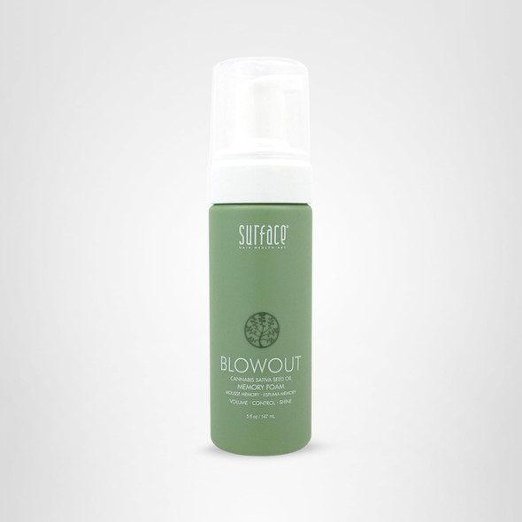 SURFACE Hair Blowout Memory Foam Hair Mousse for Men and Women 5 fl oz - Lightweight Volume Mousses and Hair Protectant with Babassu Oil - Premium Blowout Products for Hair