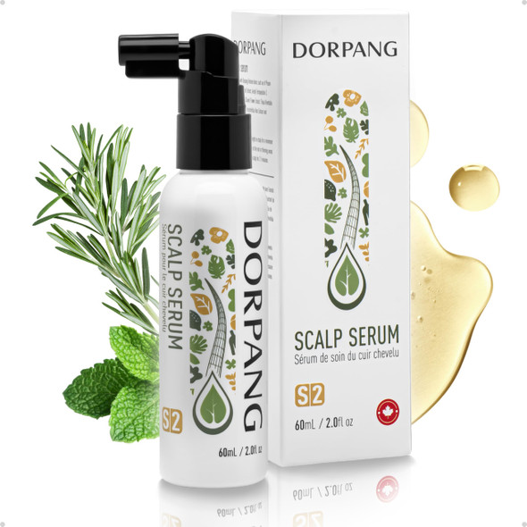 DORPANG Scalp Serum for Thinning Hair in Men & Women Clinically Tested Vegan Formula with Peptides & Rosemary Oil Improves Hair Density and Scalp Health Non-Greasy No-Rinse 60ml (2.0 Fl Oz)