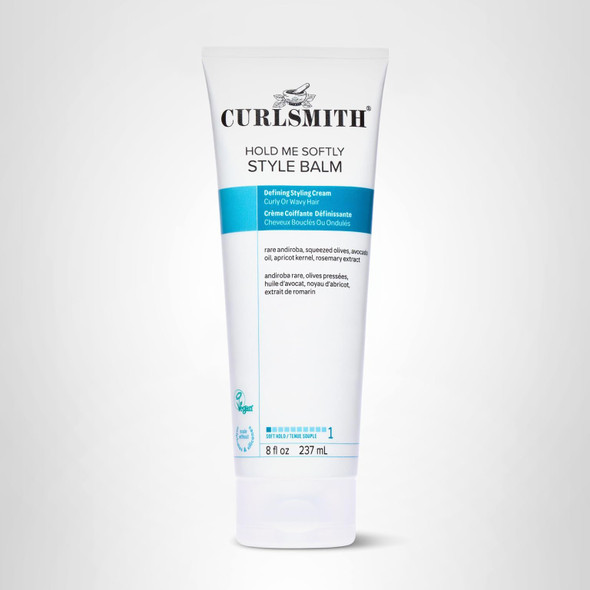 CURLSMITH Hold Me Softly Style Balm - Curl Enhancing Soft Hold Curl Cream Lightweight No Crunch Curl Cream For All Curl Types Vegan & Cruelty Free