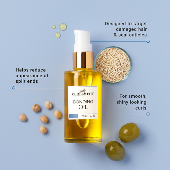 CURLSMITH – Bonding Oil Lightweight Finishing Oil For All Hair Types Including Dry & Damaged (60ml/2 fl oz)