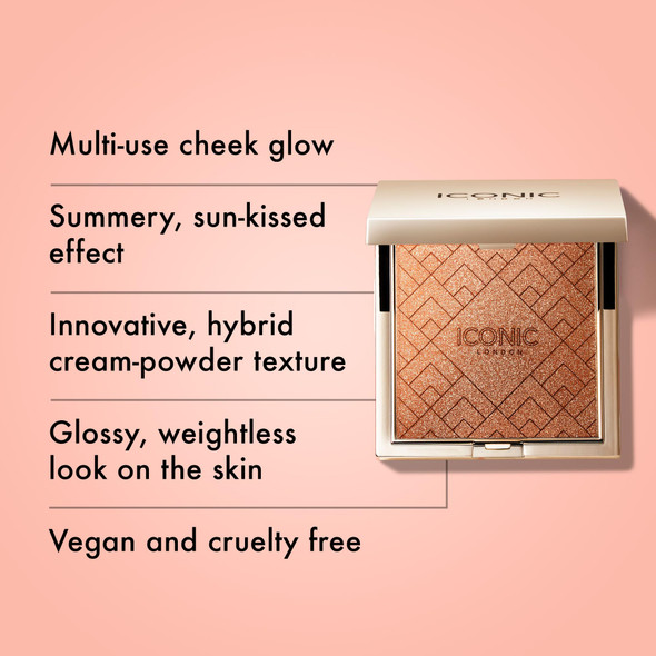 ICONIC LONDON Kissed by the Sun | Multi-Use Blush Bronzer & Highligher For All Skin Types Cruelty-Free Vegan Makeup
