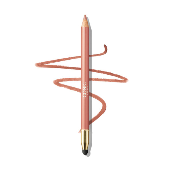 ICONIC LONDON Fuller Pout Sculpting Lip Liner | Blendable Dual Ended Lip Liner with Creamy Colour and Lip Sponge for Buffing Cruelty-Free Vegan Makeup