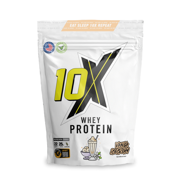 10X Athletic 10X WHEY PROTEIN - Vanilla Ice Cream - 22 Servings