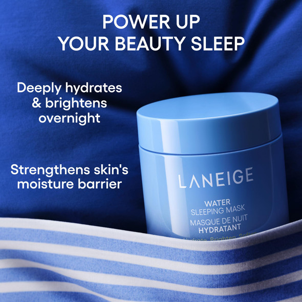 LANEIGE Water Sleeping Mask: Hydrating Korean Overnight Mask with Squalane & Probiotic-Derived Complex for Bright Glowing Skin & Barrier Support