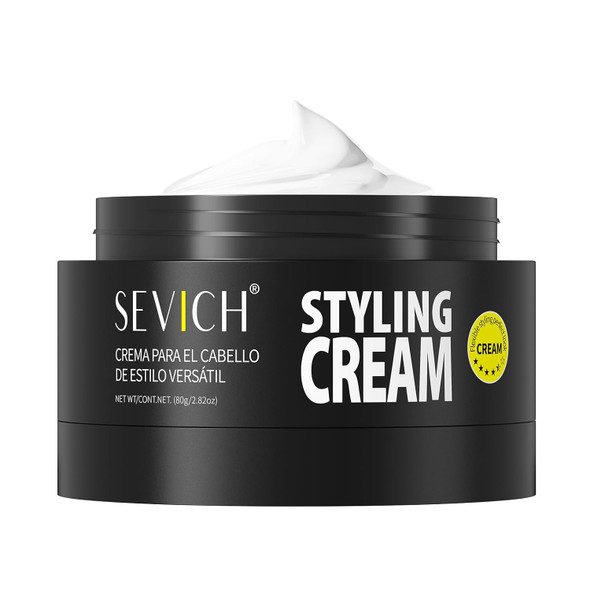 SEVICH Men's Hair Styling Cream - Matte Powerful Hair Gel, Containing Plant Essence, Persistent Shaping,Fresh and Non Greasy, Easy to Clean, 80g