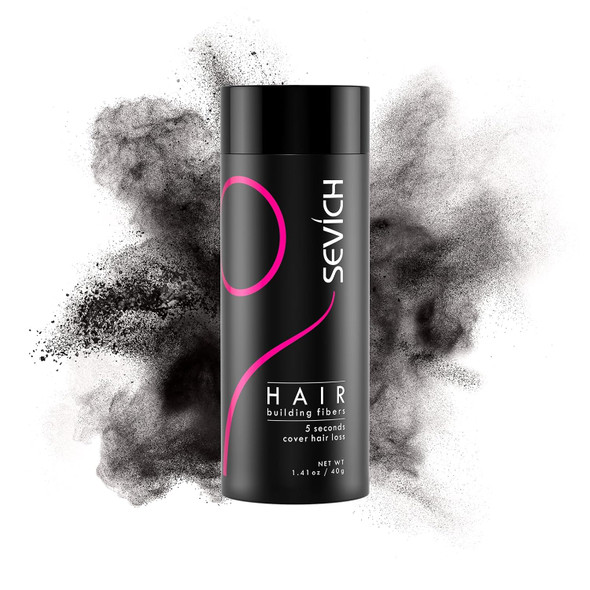 SEVICH Hair Fibers for Thinning Hair, Hair Building Fibers Instantly Thicker & Fuller Look,Hair Powder for Men & Women 40g Dark Brown