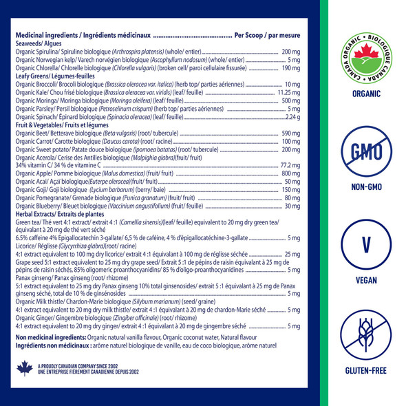 LEANFIT Organic Super Greens - 23 Superfoods Including Leafy Greens, Seaweed, Fruits and Vegetables - 30 Servings - Unsweetened