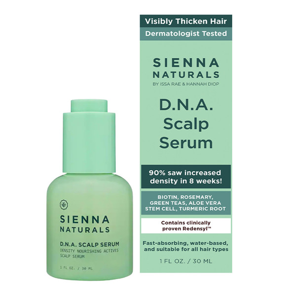 Sienna Naturals - D.N.A. Scalp Serum - Hair Growth Serum for Thinning Hair Scalp Repair & Strength - Nourishing Active Treatment for Scalp Health with Biotin & Rosemary - 1 oz