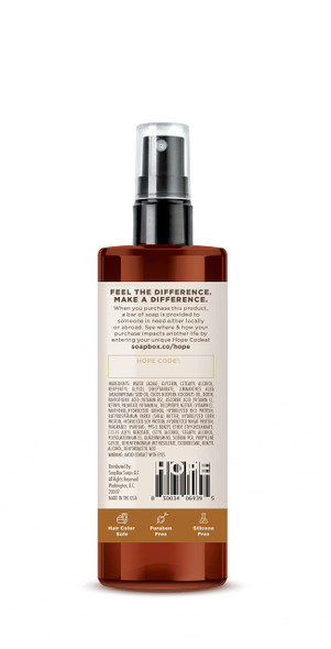 Soapbox Mane Tamer Leave-In Conditioner Spray to Tame Frizz Smooth Fly Aways Hydrate Add Shine & Detangle Dry Damaged Hair Paraben Free Vegan (8oz)