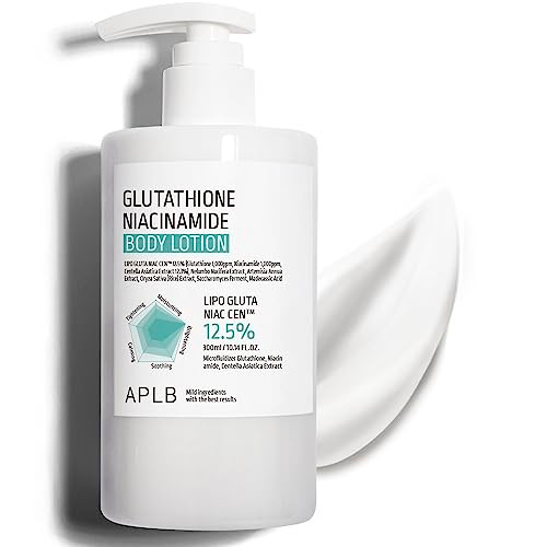 APLB Glutathione Niacinamide Body Lotion  LIPO GLUTA NIAC CEN 12.5% 10.14 FL.OZ/Korean Skincare Long lasting hydration Revitalize for gentle and improve skin texture