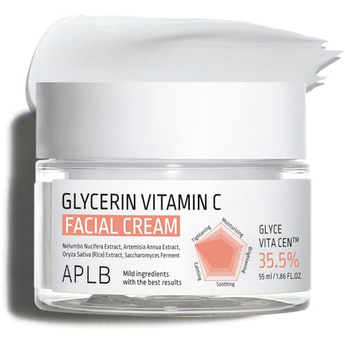 APLB Glycerin Vitamin C Facial Cream  GLYCE VITA CEN 35.5% 1.86 FL.OZ/Korean Skincare Soothing Moisture retention Elasticity care Revitalize for gentle and improve skin texture