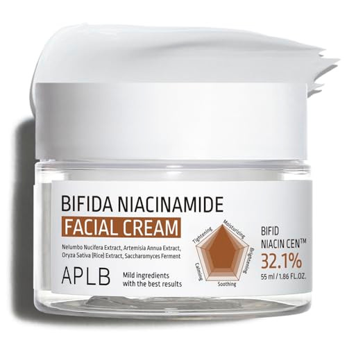 APLB Bifida Niacinamide Facial Cream  BIFID NIACIN CEN 32.1% 1.86 FL.OZ/Korean Skincare Antioxidant Elasticity care Sensitive skin Wrinkle care Revitalize for gentle and improve skin texture