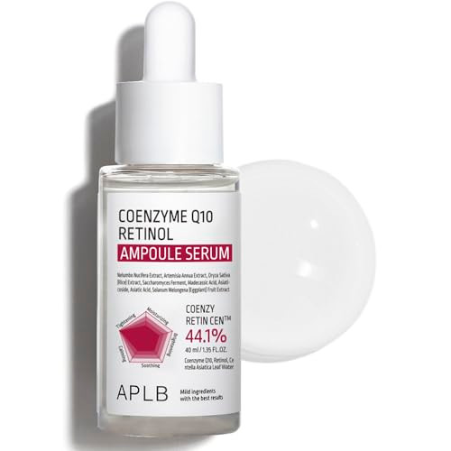 APLB Coenzyme Q10 Retinol Ampoule Serum  COENZY RETIN CEN 44.1% 1.35 FL.OZ/Korean Skincare Wrinkle Care Hydration Exfoliant Revitalize for gentle and improve skin texture