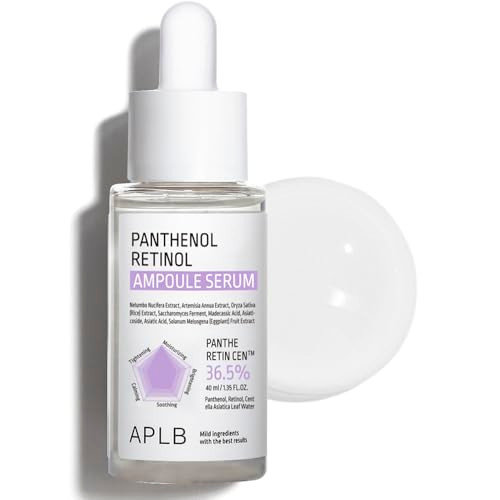APLB Panthenol Retinol Ampoule Serum  PANTHE RETIN CEN 36.5% 1.35 FL.OZ/Korean Skincare Deep hydration Elasticity care Sensitive skin Wrinkle care Revitalize for gentle and improve skin texture