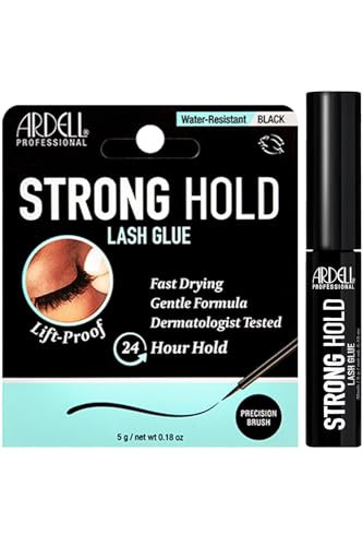 Ardell Strong Hold Lash Glue - Clear 5g - Waterproof Adhesive for Strong and Long-Lasting Eyelash Application Perfect for Strip Lashes