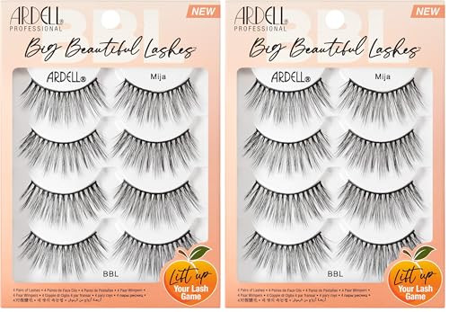 Ardell Big Beautiful Lashes BBL Hottie - Voluminous False Eyelashes with Fluffy Texture for Dramatic Eye Looks 4 Pairs