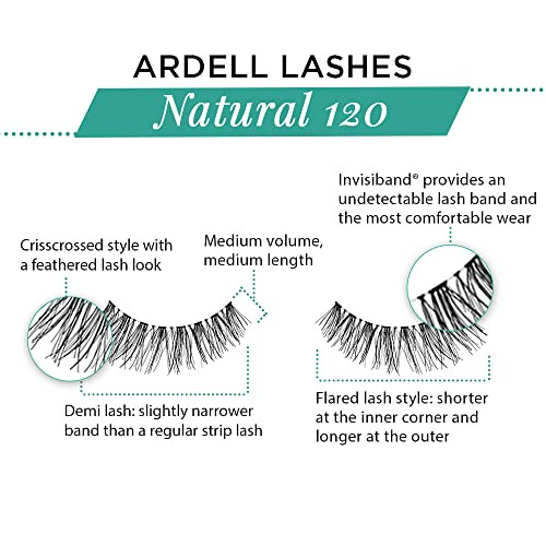Ardell Fashion Lashes Natural Strip Lash Black [120] 1 ea (Pack of 4)