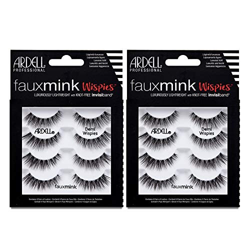 Ardell Faux Mink Lashes Demi Wispies False Eyelashes Multipack Natural Look Lashes for Everyday Wear 2 Pack