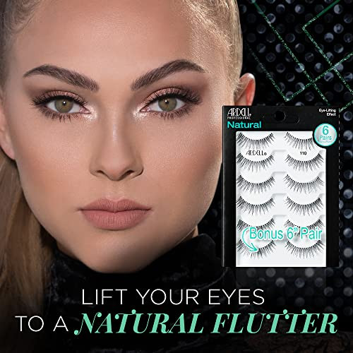 Ardell False Eyelashes Natural 110 5 pair + bonus pair Multipack for Eye-Lifting Effect