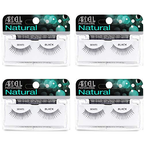 Ardell Natural Lashes Demi Pixies Black - Wispy False Eyelashes Reusable Strip Lashes 4 Pack