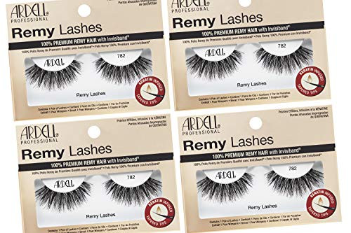 Ardell Remy Lashes 782 Premium Grade Remy Hair False Lashes with Invisiband 4 pairs