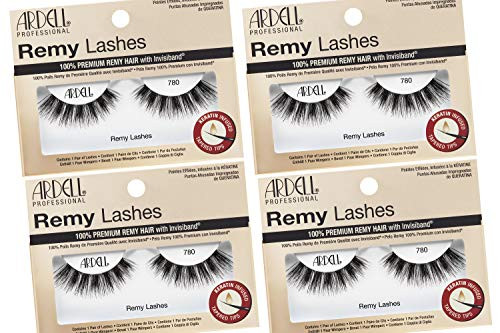 Ardell Remy Lashes 782 Premium Grade Remy Hair False Lashes with Invisiband 4 pairs
